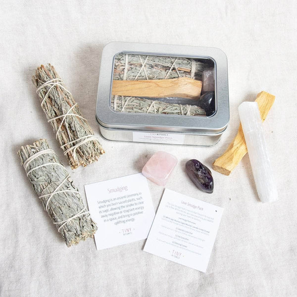 Bliss Kit: Sage, Palo Santo, Selenite Crystal & Abalone Shell