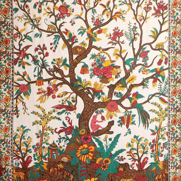 Kanuyee Tree of Life Tapestry Yin and Yang Sun Moon Star India