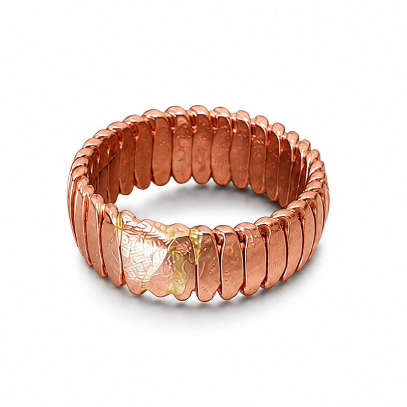 Pure Copper Ridge Band Ring