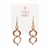 Hammered Copper Twisted Halo Earrings