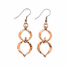 Hammered Copper Twisted Halo Earrings