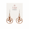 Hammered Copper Spiral Hoop Earrings