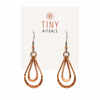 Hammered Copper Twin Drop Earrings