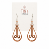 Hammered Copper Twisted Drop Earrings