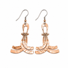 Hammered Copper Vintage Dangle Earrings