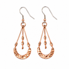 Hammered Copper Teardrop Earrings