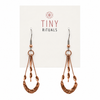 Hammered Copper Teardrop Earrings