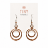 Hammered Copper Eclipse Hoop Earrings