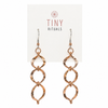 Hammered Copper Triple Orbit Earrings