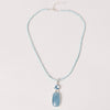 Aquamarine & Blue Topaz Rectangle Pendant Necklace