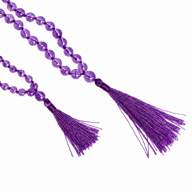 Amethyst Mala -High-Energy Gemstones