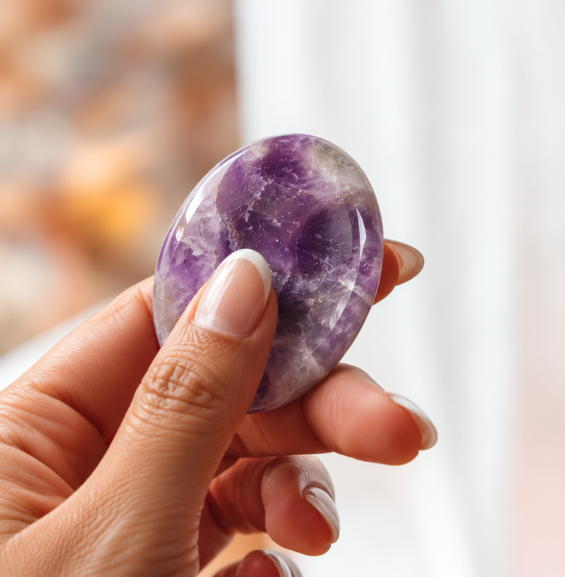 Amethyst Worry Stone
