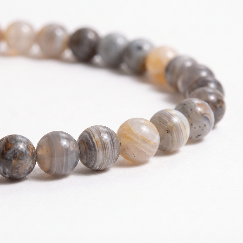 Bamboo Leaf Agate Energy Bracelet