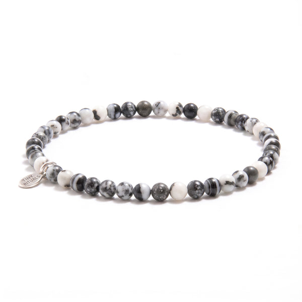 Black White Zebra Jasper Bracelet | Unique Jewelry