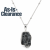 Black Tourmaline Raw Crystal Necklace  - As-Is-Clearance