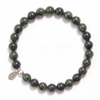 Black/Green Nephrite Jade Energy Bracelet - 6mm