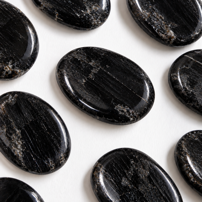 Black Tourmaline Worry Stone
