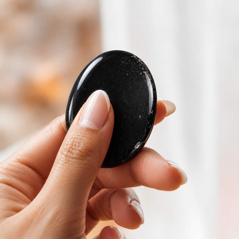 Black Tourmaline Worry Stone