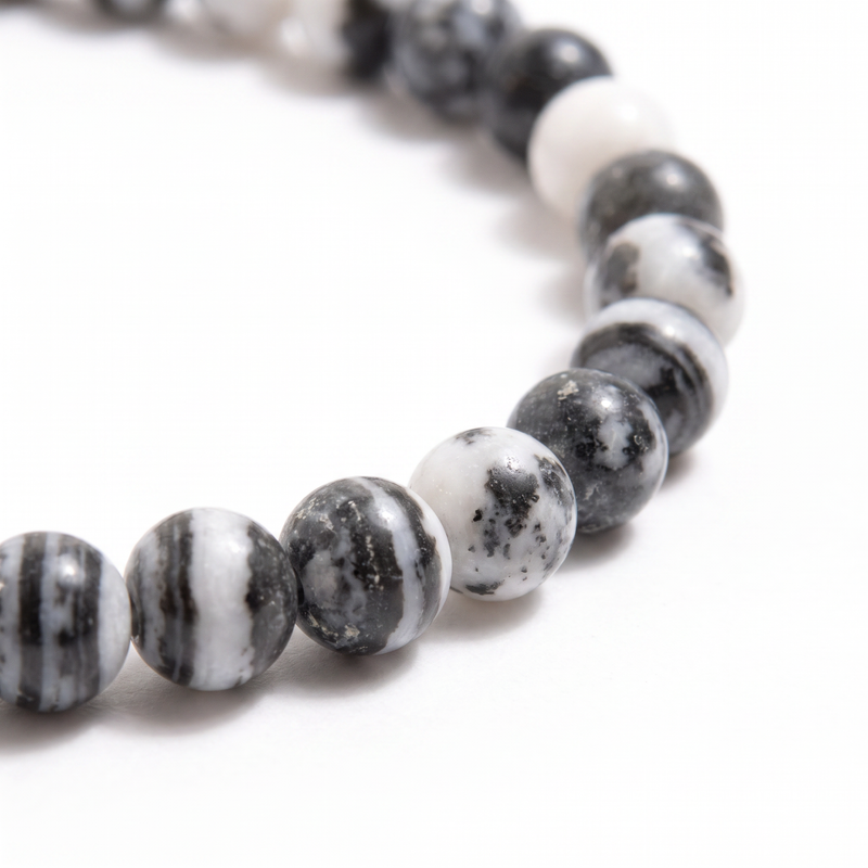Black/White Zebra Jasper Energy Bracelet