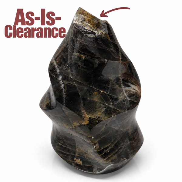 Black Moonstone Crystal Flame  - As-Is-Clearance
