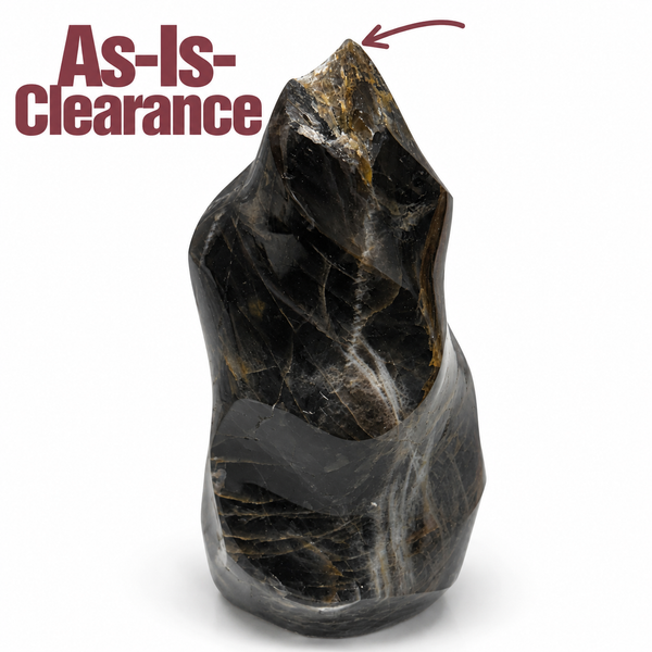 Black Moonstone Crystal Flame  - As-Is-Clearance