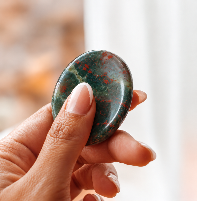Bloodstone Worry Stone
