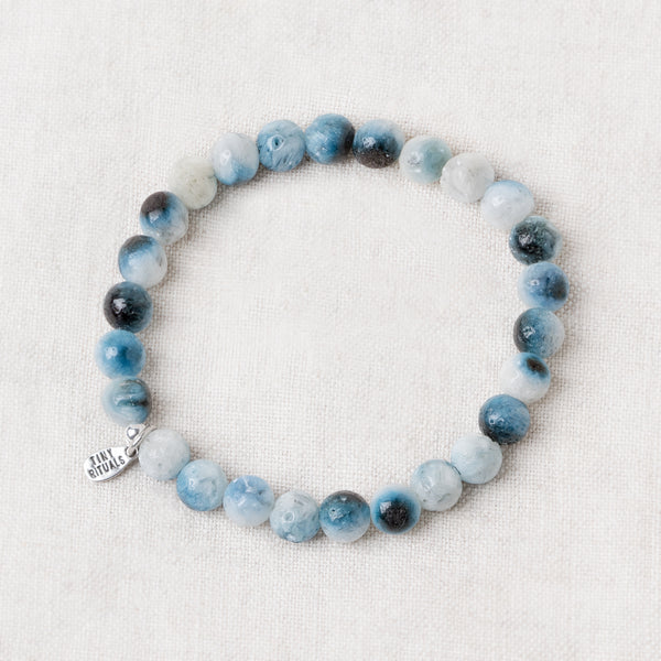 Rare Blue Ice Glacierite Energy Bracelet - 6mm