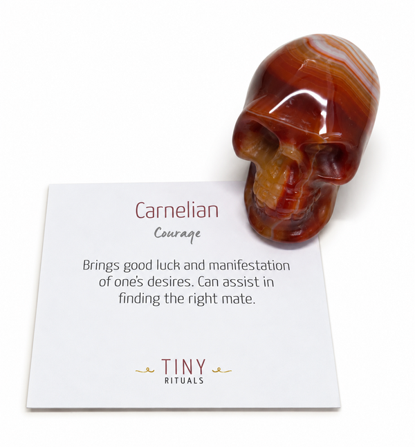 Carnelian Crystal Skull