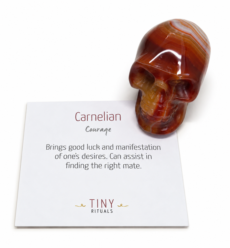 Carnelian Crystal Skull