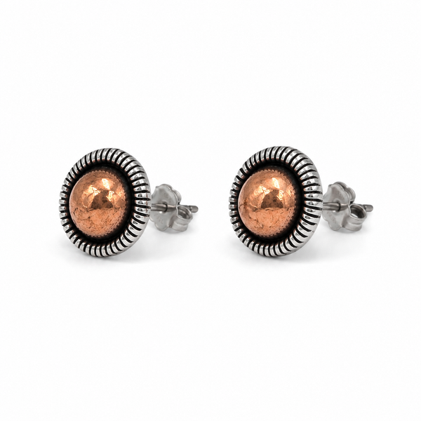 Copper/Sterling Silver Keepsake Stud Earrings