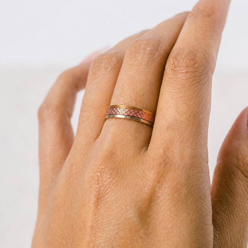 Copper Lattice Ring