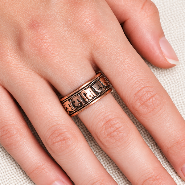 Om Mani Padme Hum Copper Ring