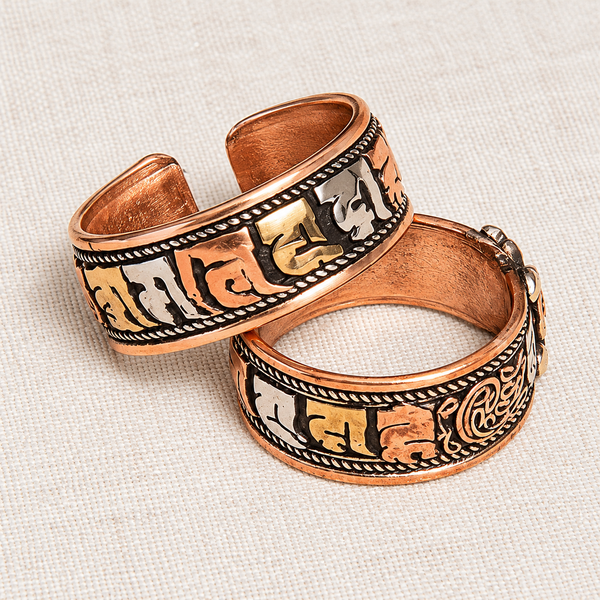 Om Mani Padme Hum Copper Ring