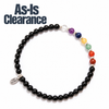 Black Onyx Seven Chakra Energy Bracelet - As-Is-Clearance