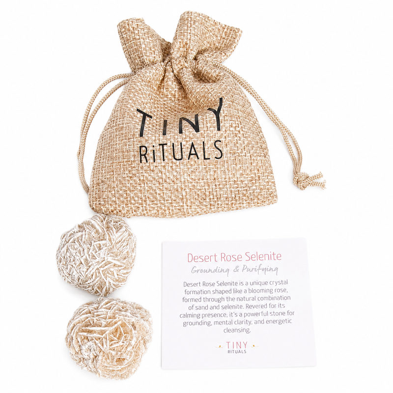 Desert Rose Selenite Stone Gift Set