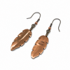 Free Spirit Copper Feather Earrings