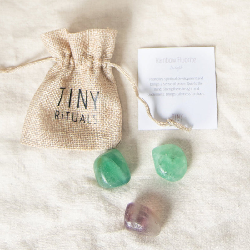 Rainbow Fluorite Stone Gift Set
