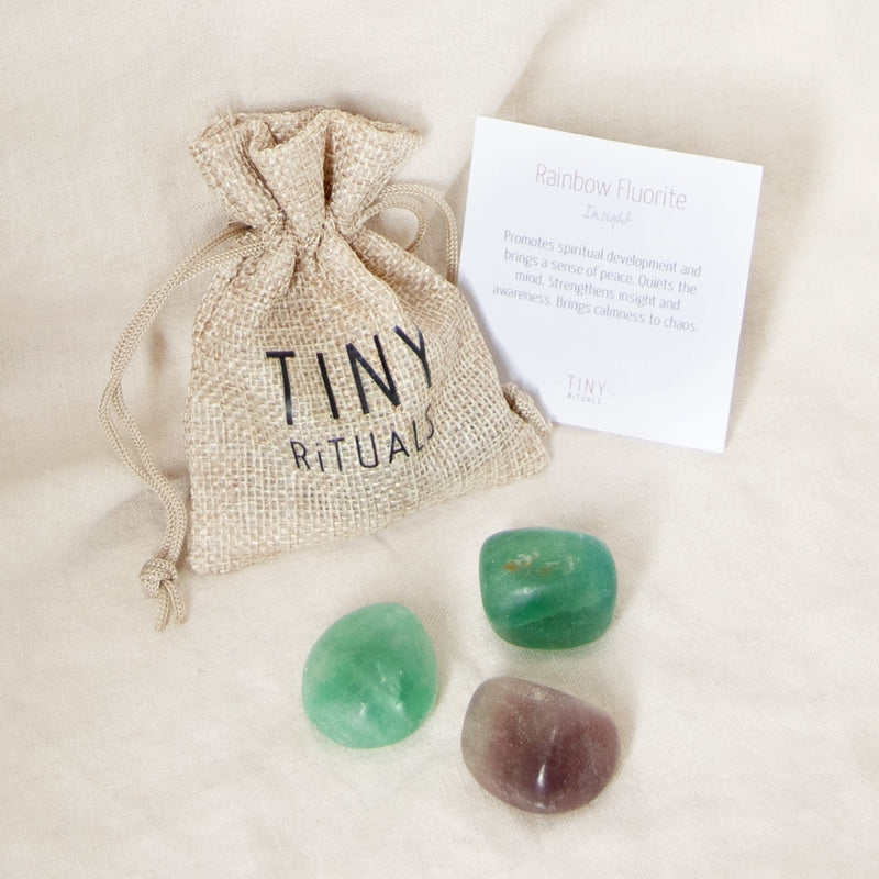 Rainbow Fluorite Stone Gift Set