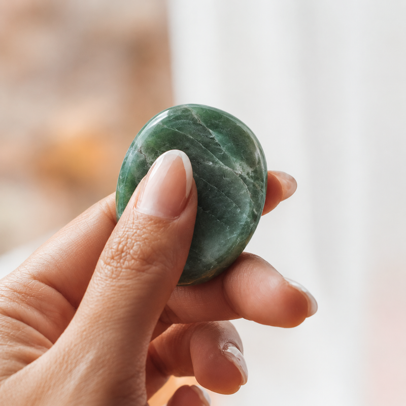 Green Jade Worry Stone