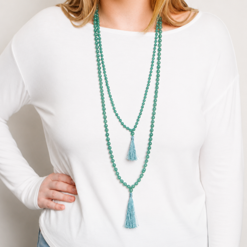Green Aventurine Mala - High-Energy Gemstones