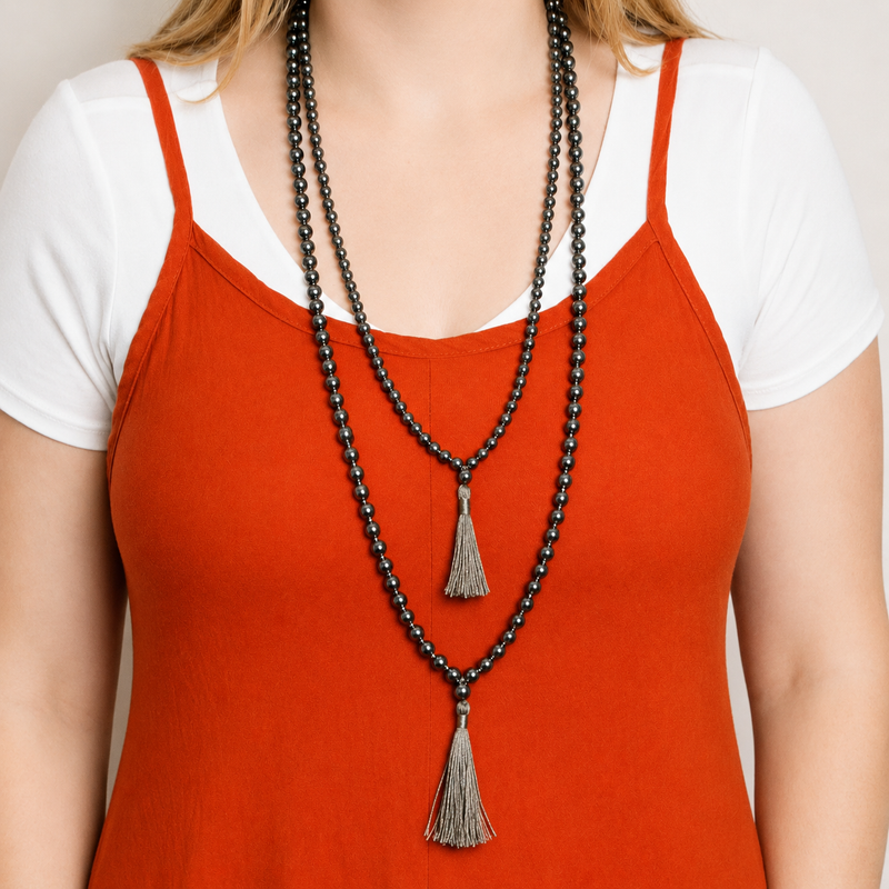 Hematite Mala - High-Energy Gemstones