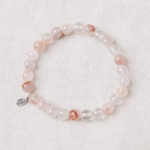 Hematoid Red Tangerine Quartz Energy Bracelet - 6mm