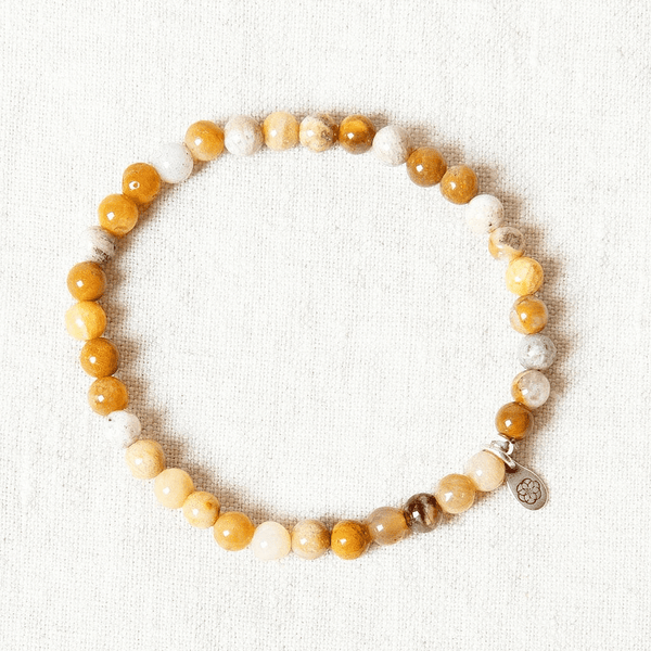 Natural Coral Jade Chrysanthemum Energy Bracelet