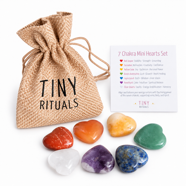 Chakra Mini Hearts Gift Set - 7 Recharging Stones