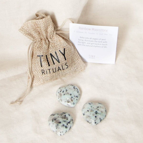 Rainbow Moonstone Mini Heart Gift Set
