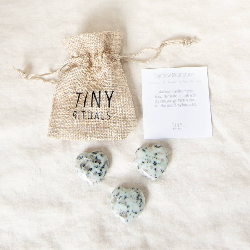 Rainbow Moonstone Mini Heart Gift Set