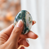 Moss Agate Worry Stone