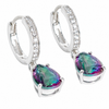 Mystic Topaz Hoop Earring with White Topaz Accents