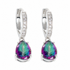 Mystic Topaz Hoop Earring with White Topaz Accents