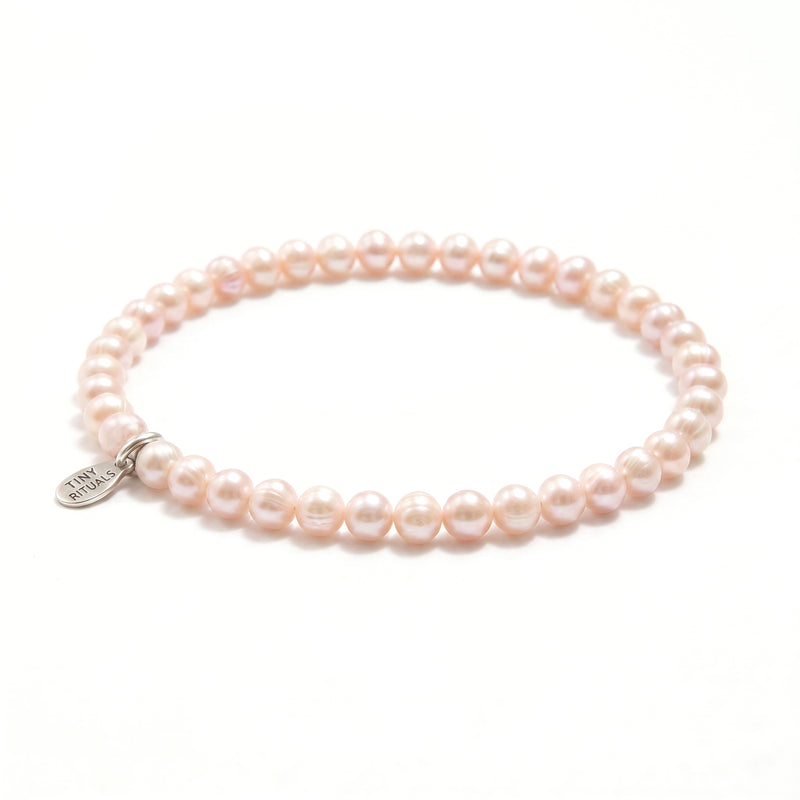 Natural Freshwater Seed Pearl Energy Bracelet - Pink